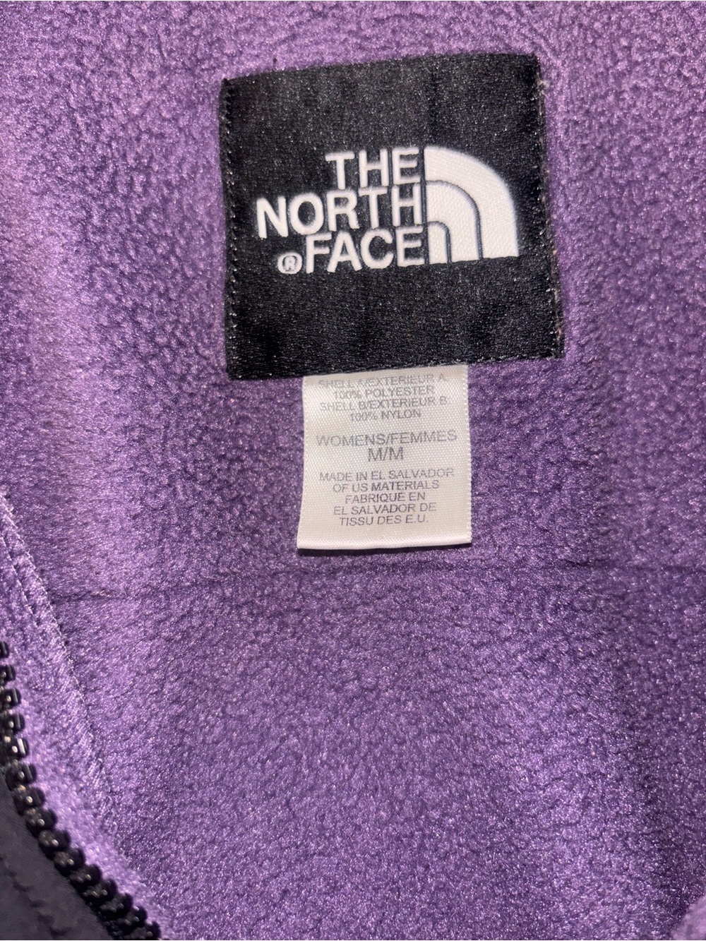 The North Face Purple and Black Women's Fleece Jacket - Picture 3 of 4